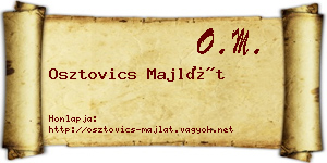 Osztovics Majlát névjegykártya